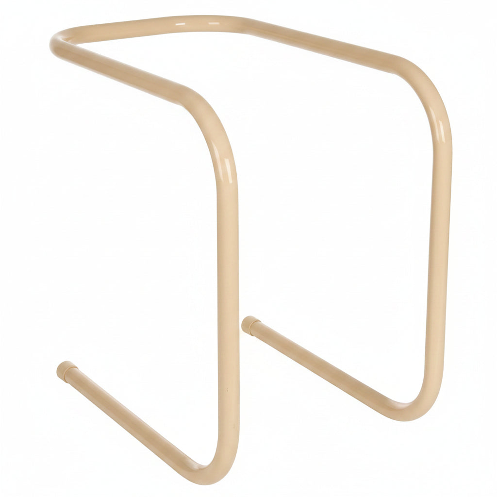 bed cradle with fixed and adjustable frame options positioned over mattress area on a white background