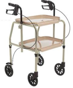 Meal Tray Walker with Handbrakes