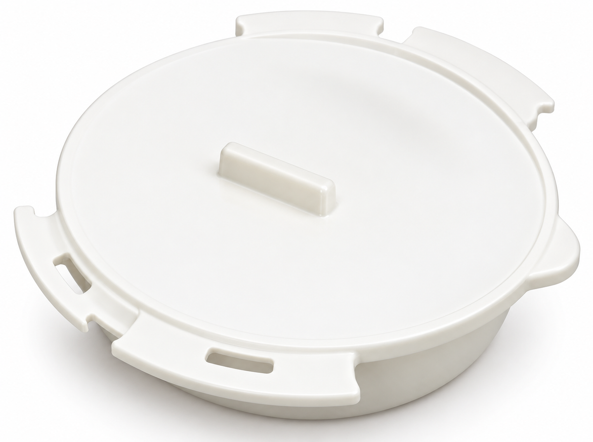 Pail with Lid for Toilet Seat Raiser